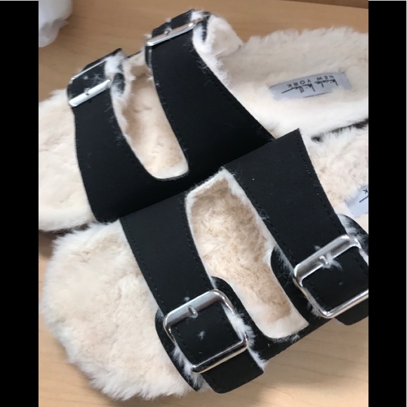 Nicole Miller Faux Fur Sandals - Picture 5 of 9